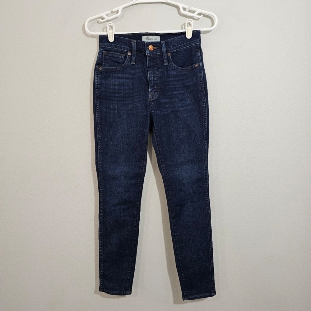 Madewell 10" High Rise Darkwash Skinny Jeans